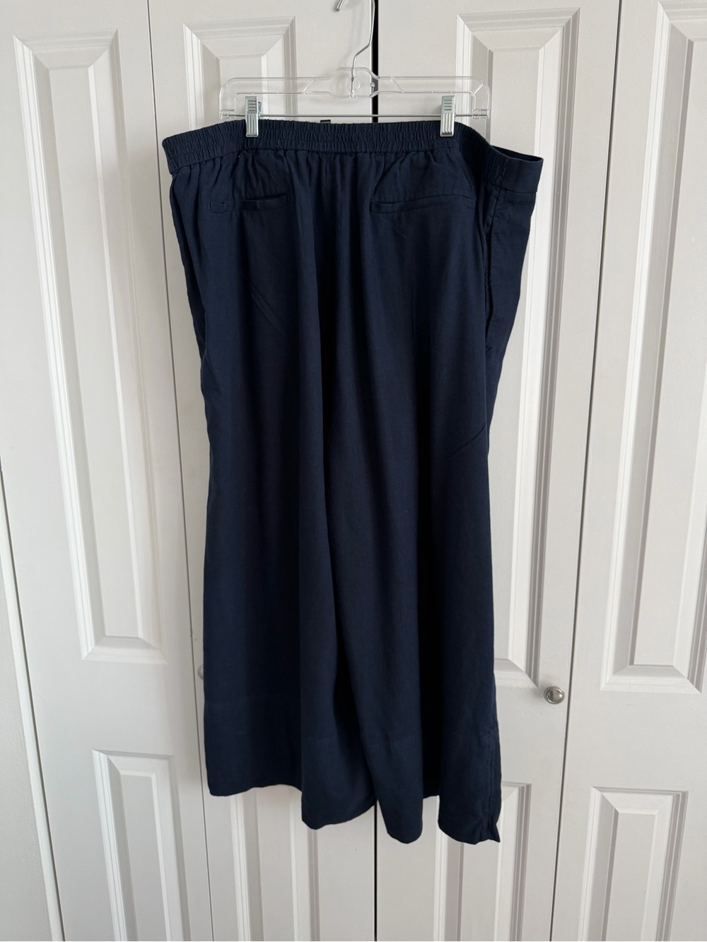 Banana Republic Factory Navy Elastic Waist Wide Leg Pants